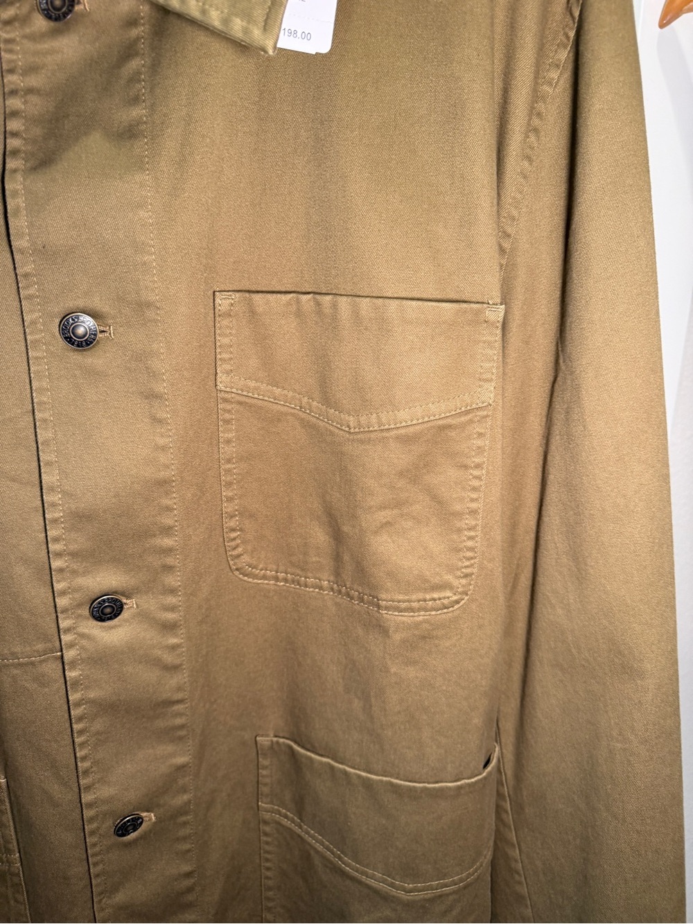 BROOKS BROTHERS - Dark Olive Cotton Twill Chore Coat in Men’s 2XL (NWT) - Picture 6 of 13